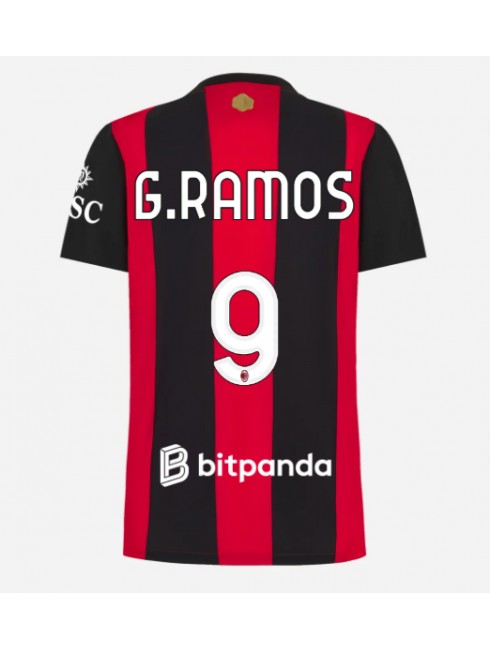 AC Milan Goncalo Ramos #9 Heimtrikot für Frauen 2026-27 Kurzarm AC Milan Goncalo Ramos #9 Heimtrikot für Frauen 2026-27 Kurzarm